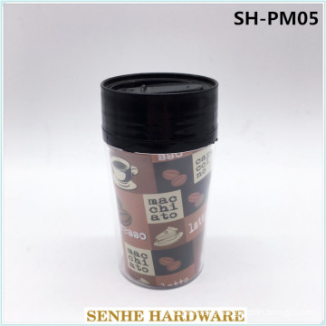 280ml Plastic Coffee Mug with Cover, Plastic Mug (SH-PM05)